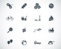 Vector black toys icons Royalty Free Stock Photo