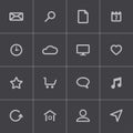 Vector black universal icons set Royalty Free Stock Photo