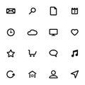 Vector black universal icons set Royalty Free Stock Photo