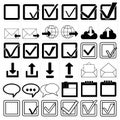 Vector black universal web icons set