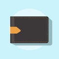 Vector of a black wallet with a yellow arrow sticking out of it, perfect for icon designs