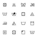 Vector black washing icons set