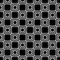 Vector Black and white abstract octagon and rhombus seamless pattern Royalty Free Stock Photo