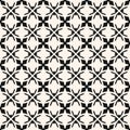 Vector black and white abstract ornamental seamless pattern in gothic style Royalty Free Stock Photo