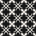 Vector black and white abstract ornamental seamless pattern in gothic style Royalty Free Stock Photo