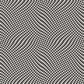 Vector black and white checkered seamless pattern with optical illusion effect Royalty Free Stock Photo