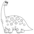Vector Cute Cartoon Dinosaur. Dinosaur Vector Illustration