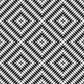 Vector black and white geometric seamless pattern. Optical art background