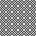 Vector black and white geometric seamless pattern. Optical art background