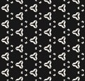 Vector black and white geometric seamless pattern with small triangular shapes