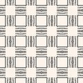 Vector black and white geometric seamless pattern with squares, lines, grid