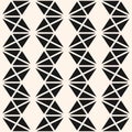 Vector black and white geometric seamless pattern with triangles, zigzag, grid Royalty Free Stock Photo