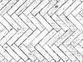 Vector black and white grunge herringbone parquet seamless pattern Royalty Free Stock Photo