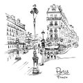 Cozy Paris street, France Royalty Free Stock Photo