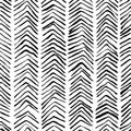 Vector black white herringbone seamless pattern. Watercolor, ink background. Scandinavian design, fashion textile print