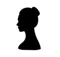 vector black and white illustration of a beautiful female face formed by a shadow. useful for advertising Royalty Free Stock Photo