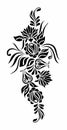 Cartouche nature floral Scroll design background