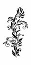 Cartouche nature floral Scroll design background