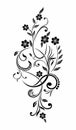 Cartouche nature floral Scroll design background