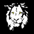 Black and white lion head illustration for design Royalty Free Stock Photo