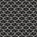 Vector black and white mesh seamless pattern. Subtle abstract grid ornament Royalty Free Stock Photo