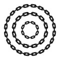 Vector black and white metal chain