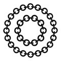 Vector black and white metal chain Royalty Free Stock Photo