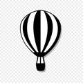 Airship front view icon isolated on transparent background.