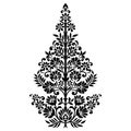 Vector black and white ornamental motif