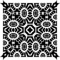 Black and white simple star shape geometric seamless pattern, vector Black and white simple star shape geometric seamless pattern, Royalty Free Stock Photo