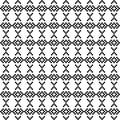 Vector Black And White Repeated Geometrical Circles Looking Geometrical Flowers Shape On White Background Vector Illustrations.