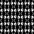 Vector Black and white seamless abstract geometric and free style shape pattern
