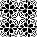 Vector Black & White Seamless Geometric Square Lace Grid Pattern Royalty Free Stock Photo