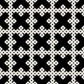 Vector Black & White Seamless Geometric Square Rhombus Grid Ethnic Pattern Royalty Free Stock Photo