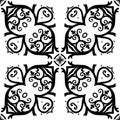 Vector BLACK WHITE SEAMLESS PATTERN DESIGN Royalty Free Stock Photo