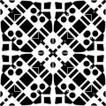 Vector BLACK WHITE SEAMLESS PATTERN DESIGN Royalty Free Stock Photo