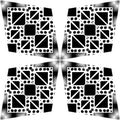 Vector BLACK WHITE SEAMLESS PATTERN DESIGN