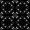 Vector BLACK WHITE SEAMLESS PATTERN DESIGN Royalty Free Stock Photo