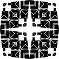 Vector BLACK WHITE SEAMLESS PATTERN DESIGN Royalty Free Stock Photo