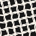 Vector black and white seamless pattern with diagonal grid, ropes, mesh, net Royalty Free Stock Photo