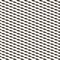 Vector black and white seamless pattern with thin ropes, stripes, diagonal lines Royalty Free Stock Photo