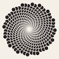 Vector Black and White Spiral Circles Swirl Abstract Round Optical Illusion Royalty Free Stock Photo