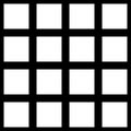 Vector black and white square checkered seamless background or texture. Royalty Free Stock Photo