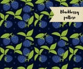 Vector blackberry seamless pattern. background, pattern, fabric design, wrapping paper, cover