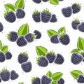 Vector Blackberry Seamless Pattern