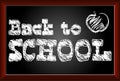 Vector blackboard with white elements Royalty Free Stock Photo