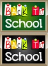 Vector blackboards with colorful elements