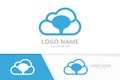 Vector bladder and cloud logo combination. Urinary tract logotype design template.