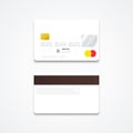 Vector blank bank card mockup Royalty Free Stock Photo