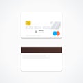 Vector blank bank card mockup Royalty Free Stock Photo